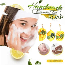 Load image into Gallery viewer, 100% Natural Mango/Pineapple/Lemon Fruit Oil Handmade Soap Whitening Skin Hand Cleanser Wash Soap Face Body Care