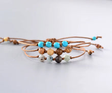 Load image into Gallery viewer, Simple Bracelet Stones Bead Friendship Bracelet Boho Cord Knot Adjustable Bracelet Women Beaded Bohemia Girls Bracelet
