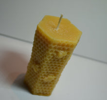 Load image into Gallery viewer, Australian artisanal local Pure Beeswax Pillar Beehive Candle long burn time
