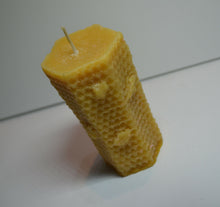 Load image into Gallery viewer, Australian artisanal local Pure Beeswax Pillar Beehive Candle long burn time
