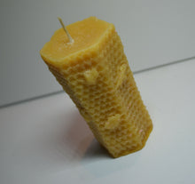 Load image into Gallery viewer, Australian artisanal local Pure Beeswax Pillar Beehive Candle long burn time
