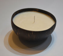 Load image into Gallery viewer, Coconut shell Candle 80+ hours Eco Soy wax Lemongrass and Lime scented
