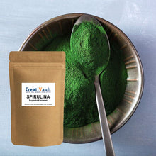Load image into Gallery viewer, Premium Organic Spirulina Powder 100% Pure, Detox &amp; Supplement Food Grade 50g
