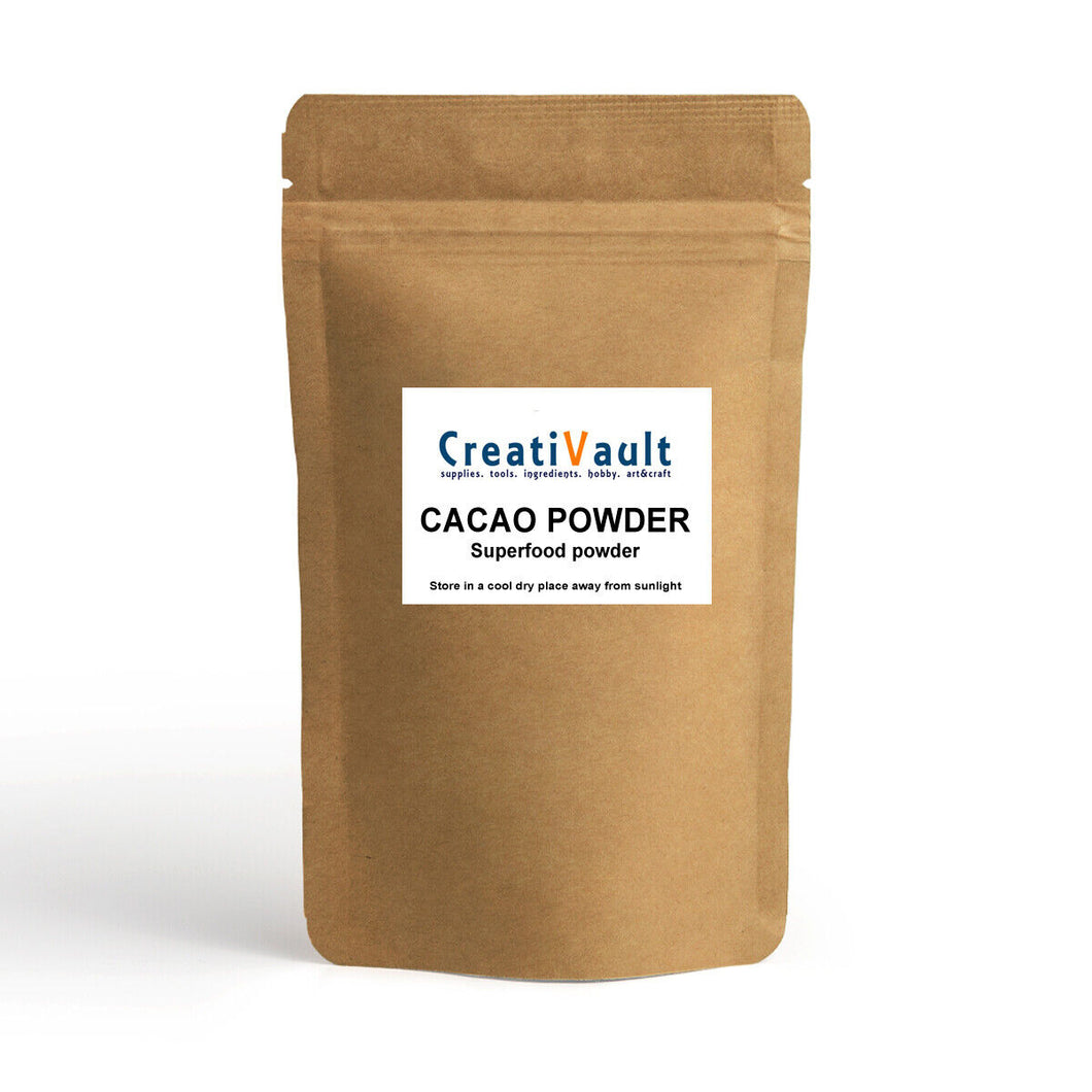 Premium Organic, Raw Natural Cacao Powder, Cocoa Vegan Superfood 25g