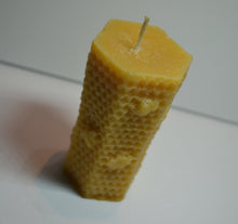 Load image into Gallery viewer, Australian Made local Pure Beeswax Pillar Beehive organic Candle.
