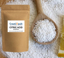 Load image into Gallery viewer, Organic CITRIC ACID, Food Grade, Anhydrous PURE 50g Australian Made.

