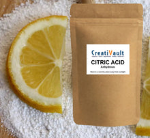 Load image into Gallery viewer, Organic CITRIC ACID, Food Grade, Anhydrous PURE 50g Australian Made.
