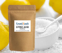 Load image into Gallery viewer, Organic CITRIC ACID, Food Grade, Anhydrous PURE 50g Australian Made.
