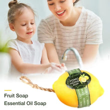 Load image into Gallery viewer, 100% Natural Mango/Pineapple/Lemon Fruit Oil Handmade Soap Whitening Skin Hand Cleanser Wash Soap Face Body Care
