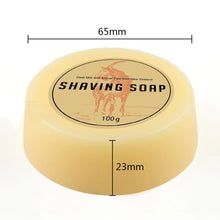 Load image into Gallery viewer, 100g Goat Milk Men Beard Shaving Soap Cream Foaming Lather for Barber Salon Traditional Wet Shaving Tool 3.5OZ
